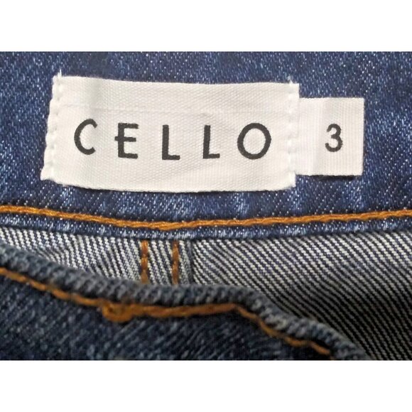 NWT Cello Dad Jeans Super High Rise Sz 3 Distressed destroyed ripped baggy blue - Picture 9 of 16